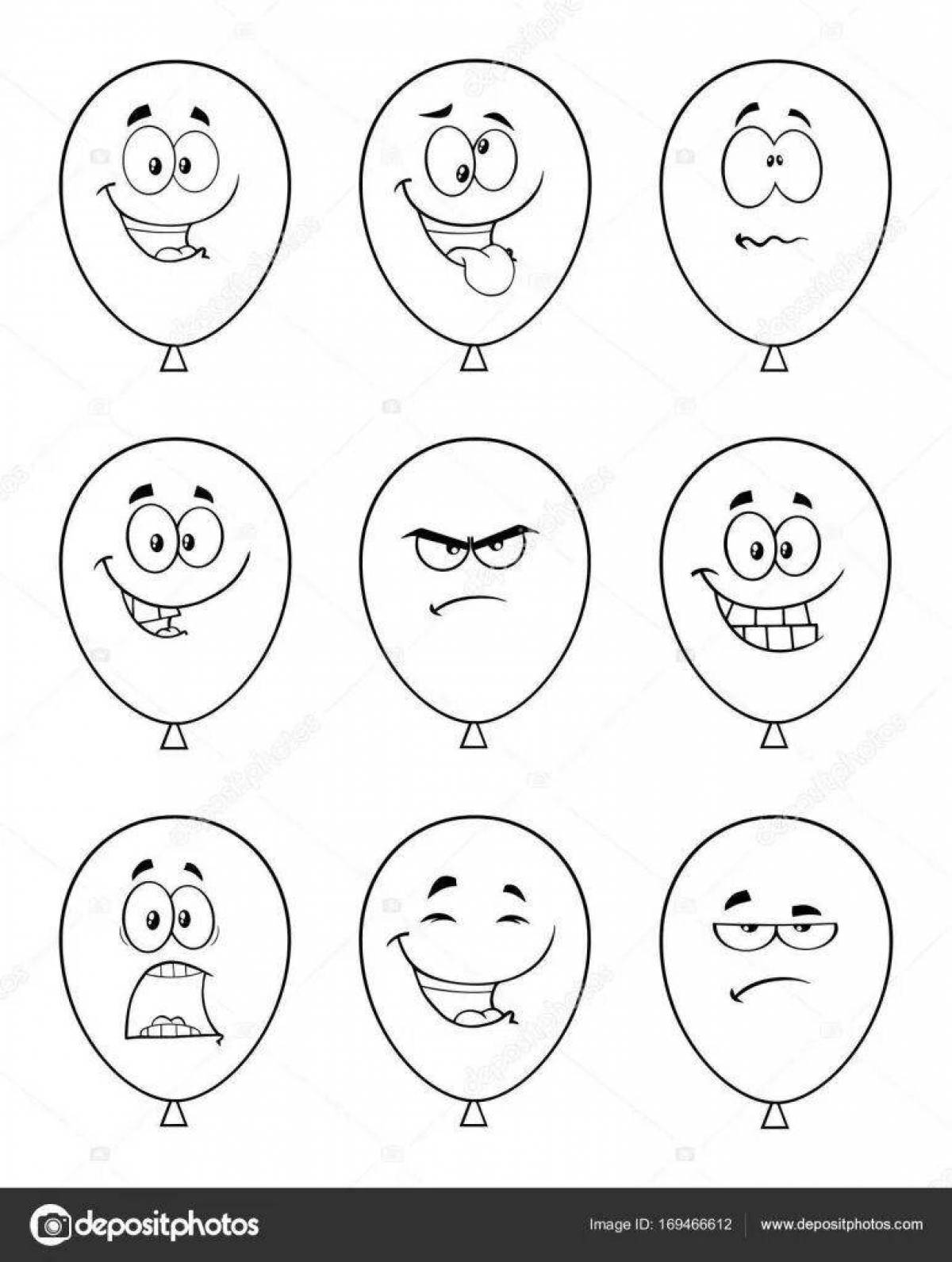 Лица с разными эмоциями раскраска