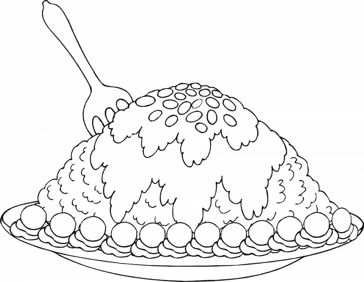 Healthy salad coloring book for kids