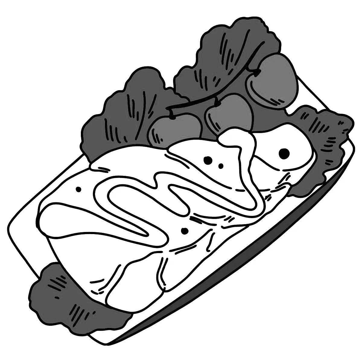 Colour burst lettuce coloring book for kids