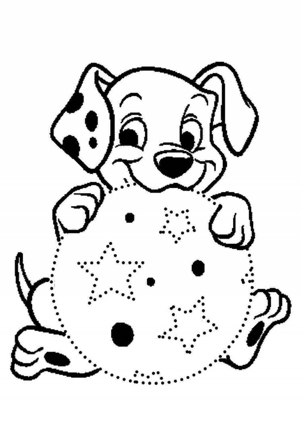 A fun Dalmatian coloring book for kids