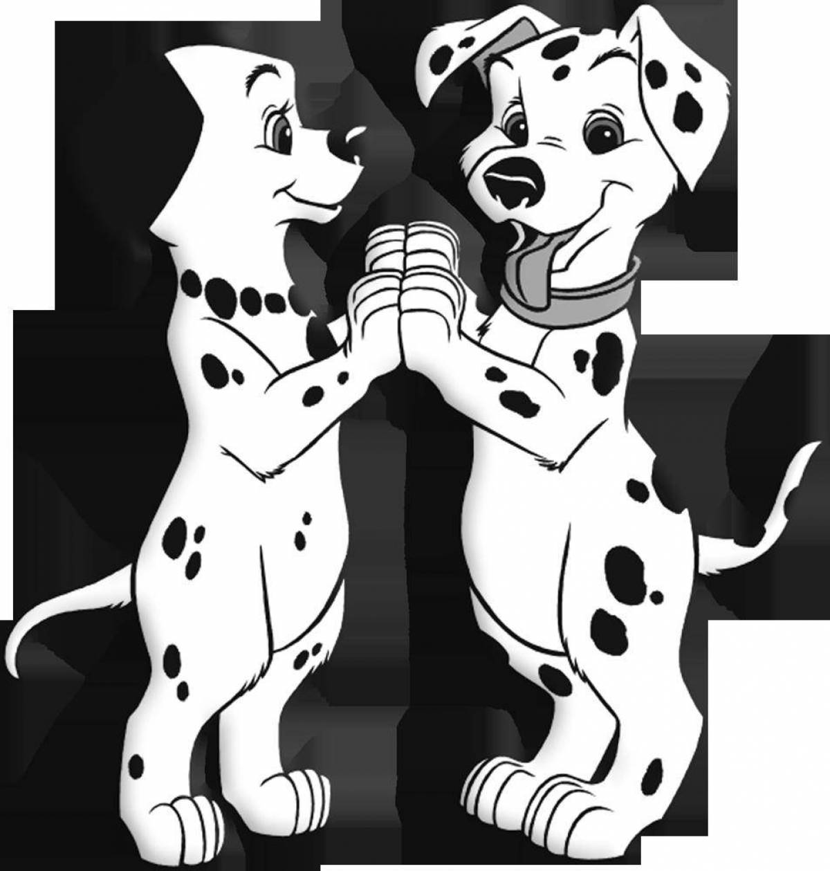 Outstanding dalmatian coloring book for kids