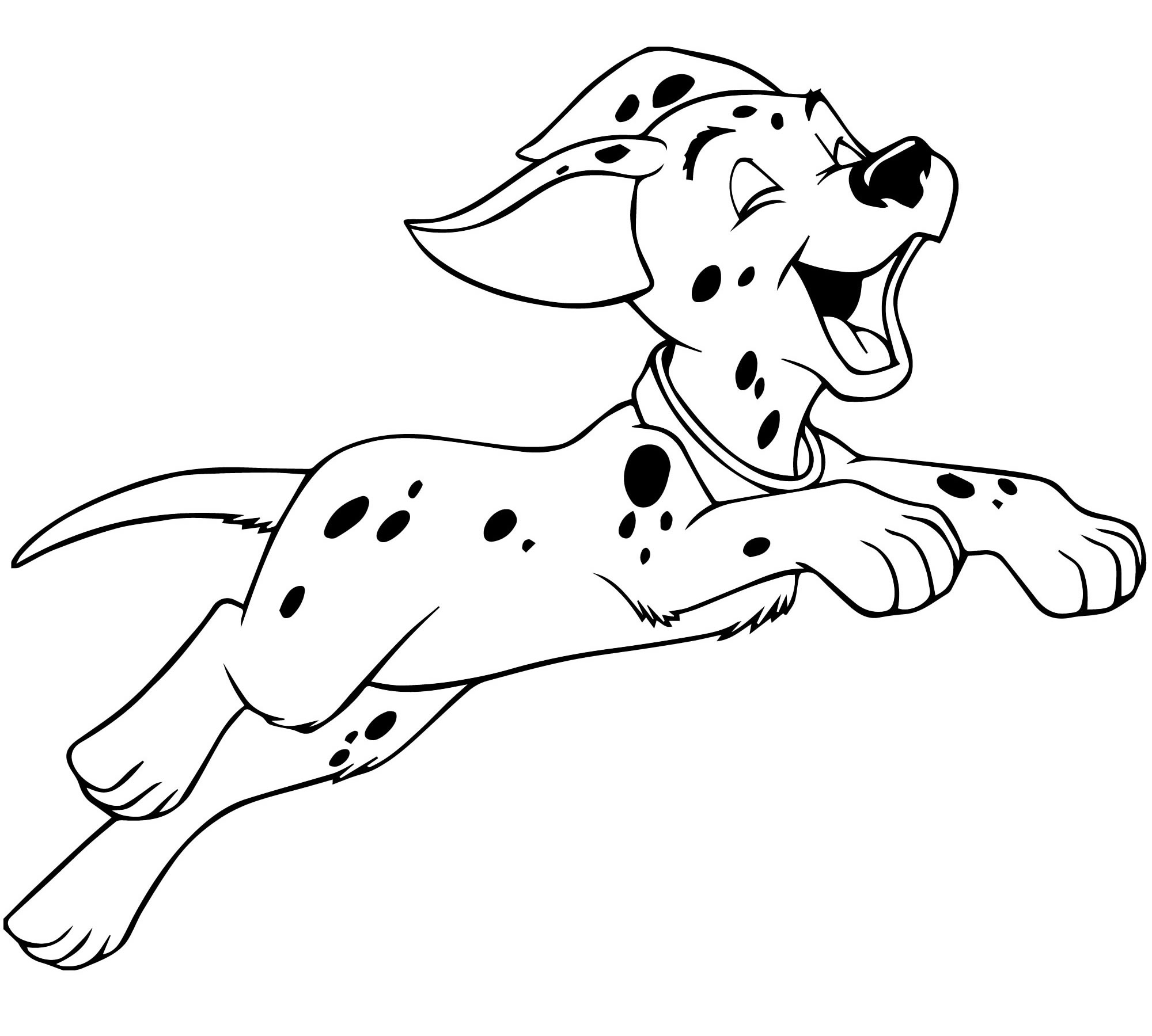 Colored dalmatian coloring book for children