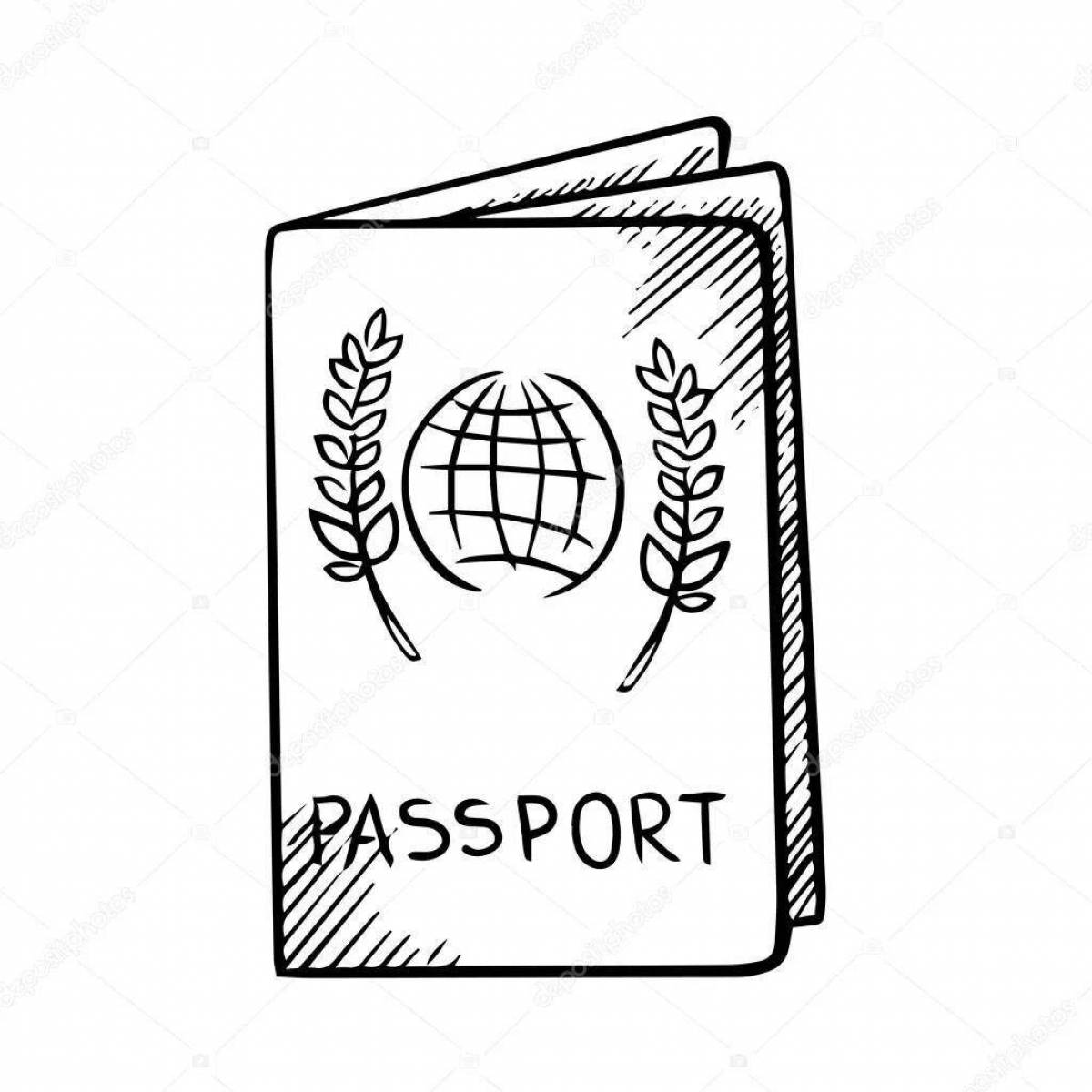 Bright coloring of the passport for the little ones
