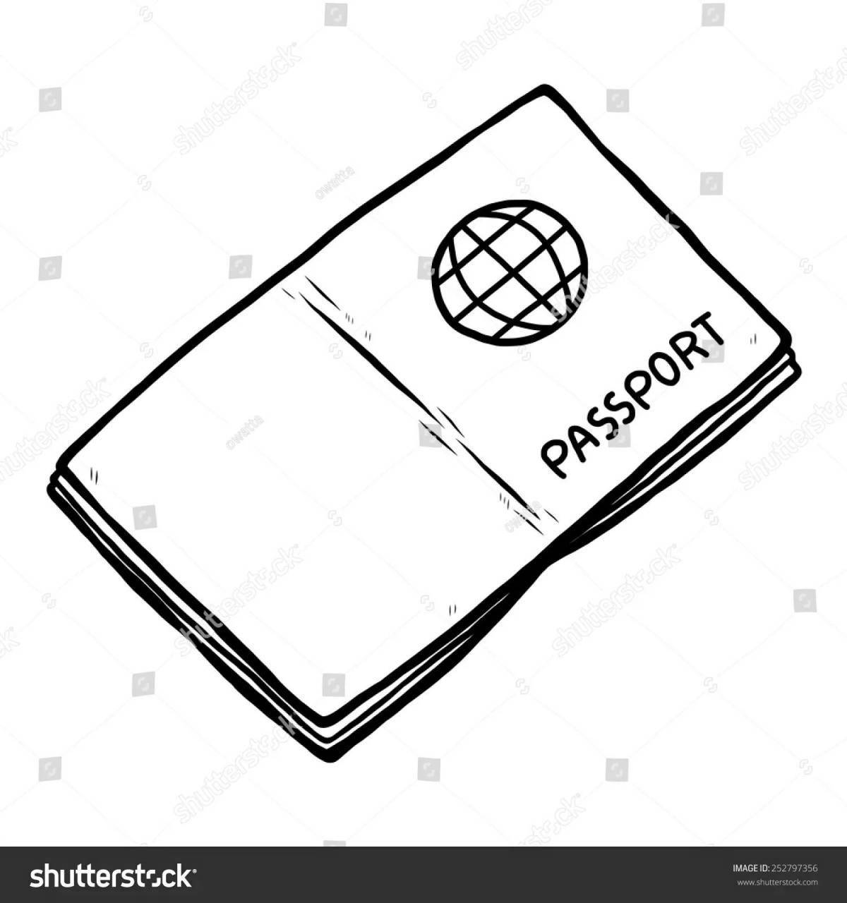 Красочная раскраска паспорта для маленьких первооткрывателей