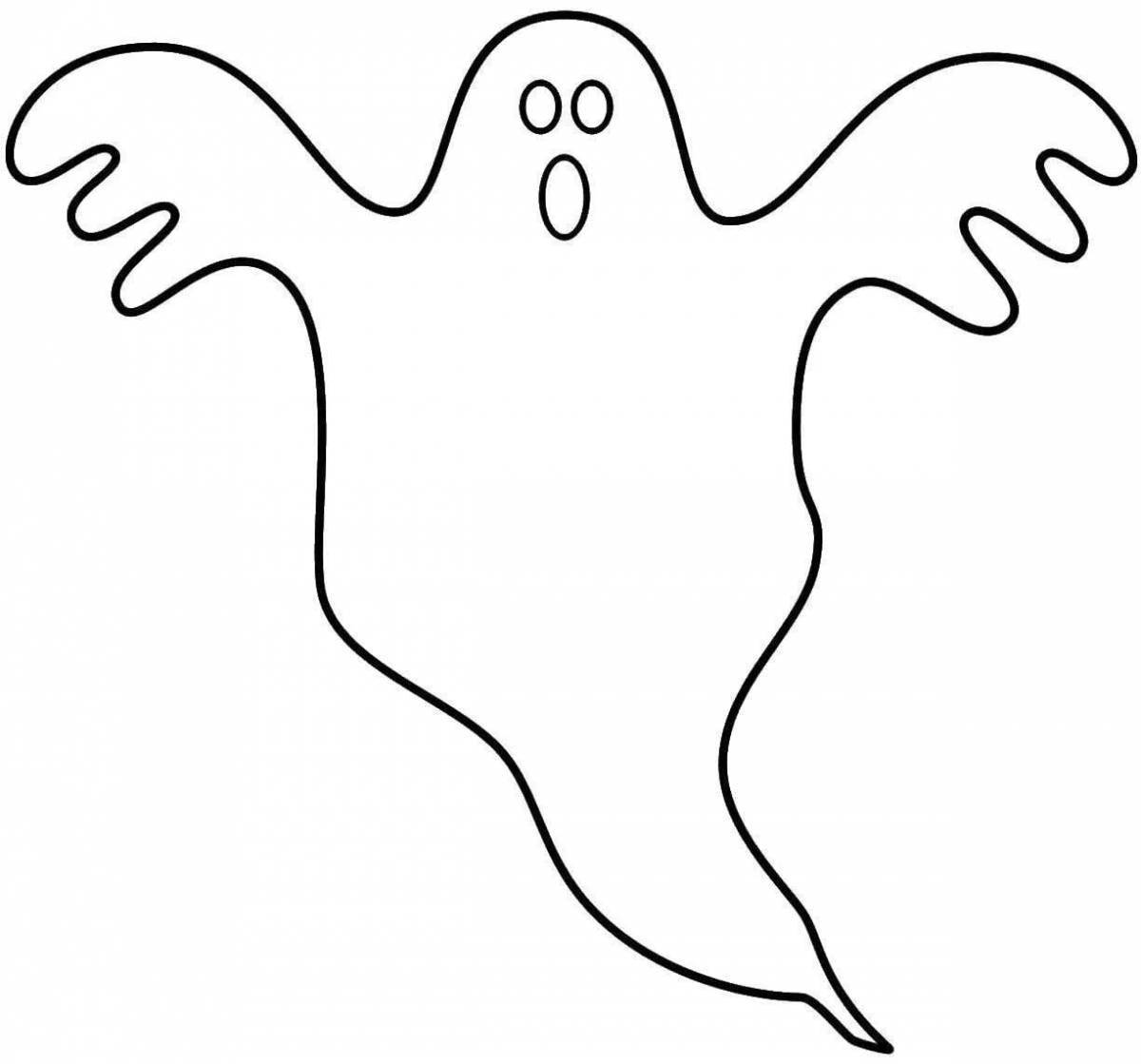 Cool ghost coloring for kids