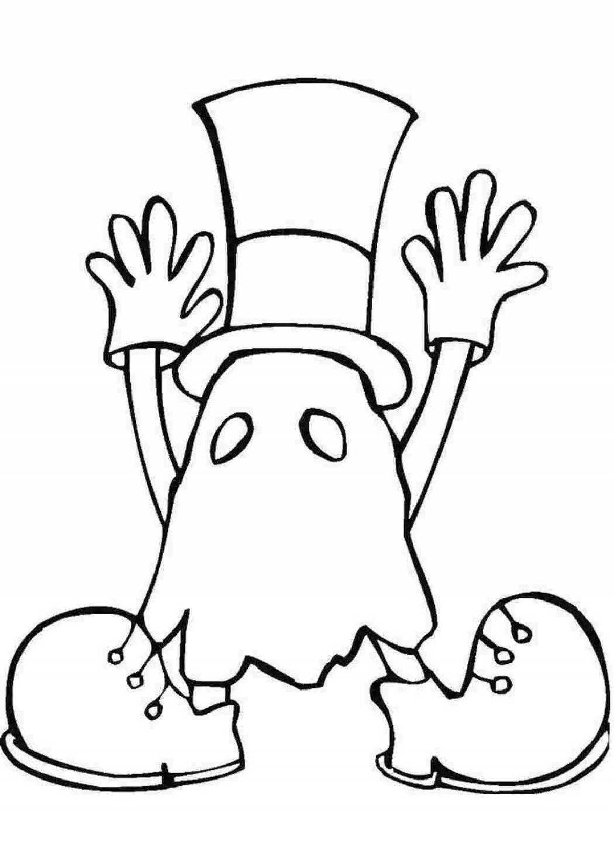 Sinister ghost coloring book for kids