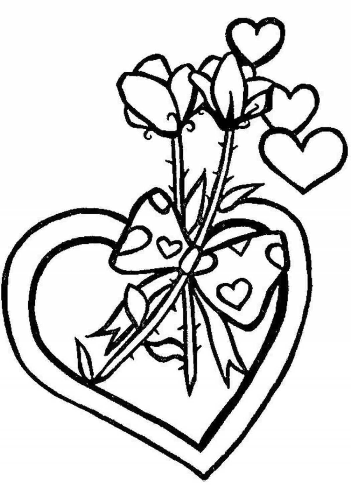 Amazing mom heart coloring page