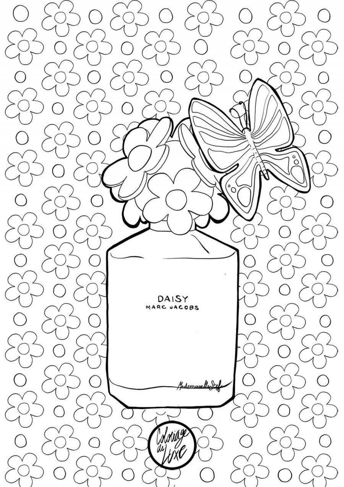 Colorific perfume coloring page for kids