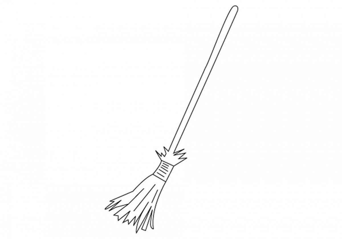 Раскраска pretty broom для детей