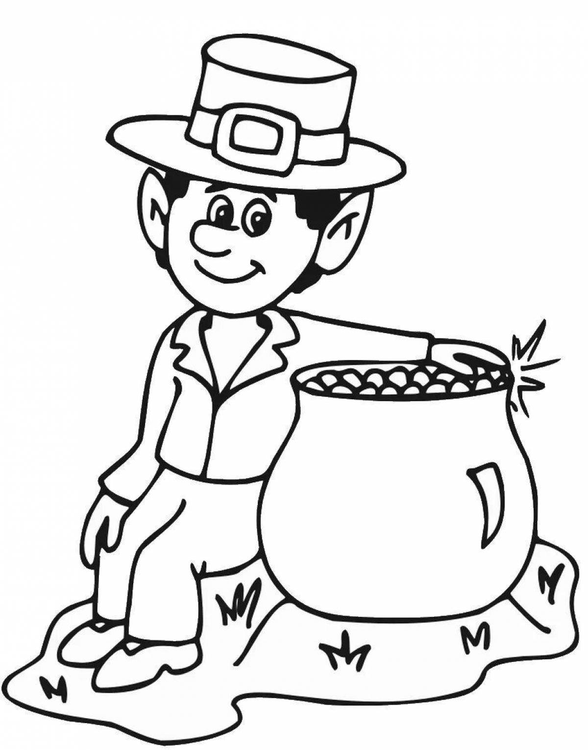 Playful potty coloring page