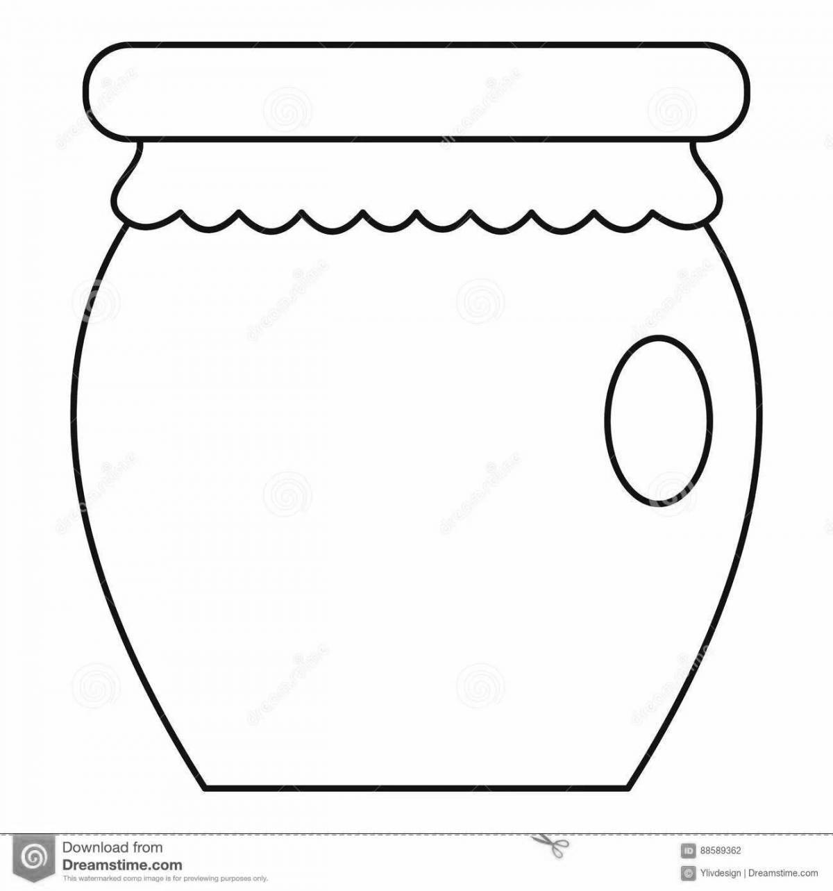 Charming pot coloring page