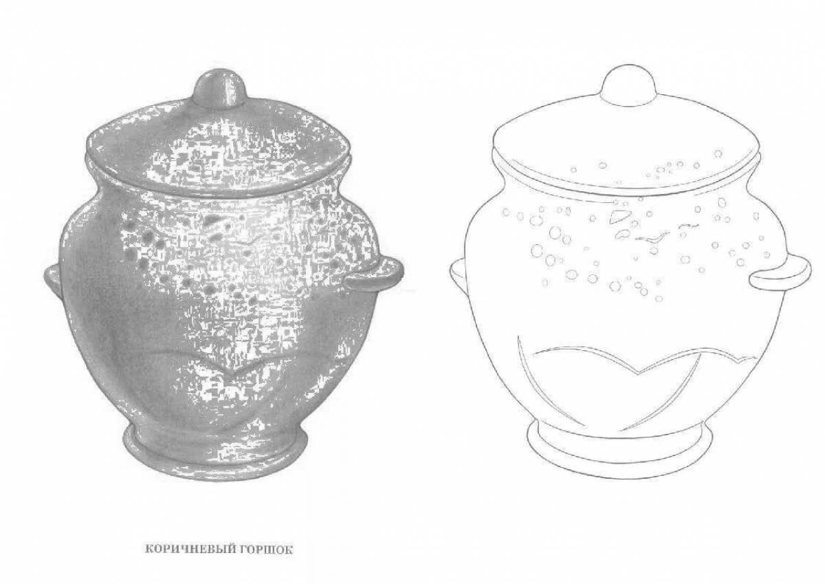 Humorous coloring pot