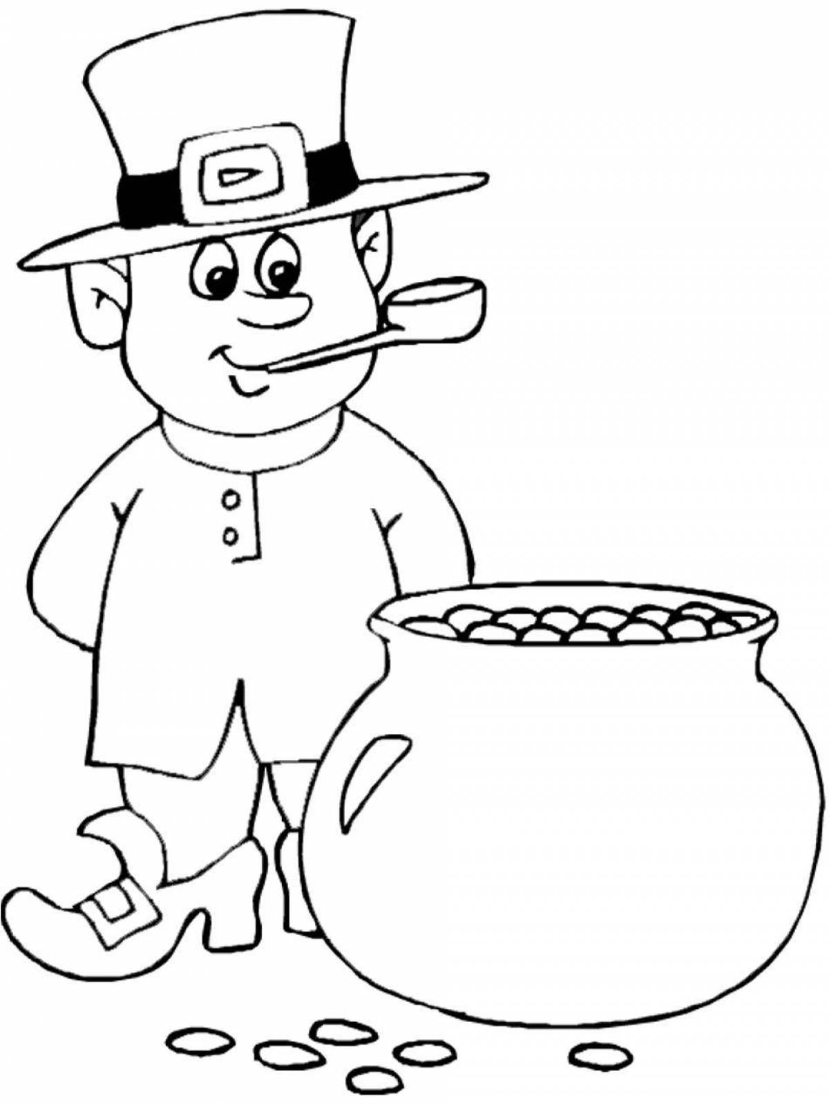 Educational coloring pot