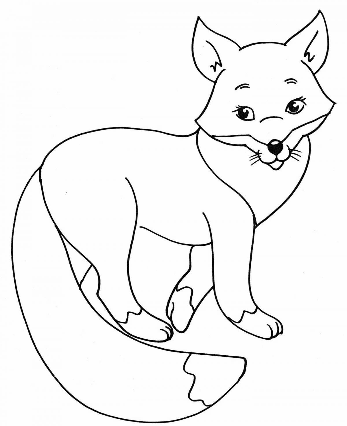 Radiant fox coloring book for kids