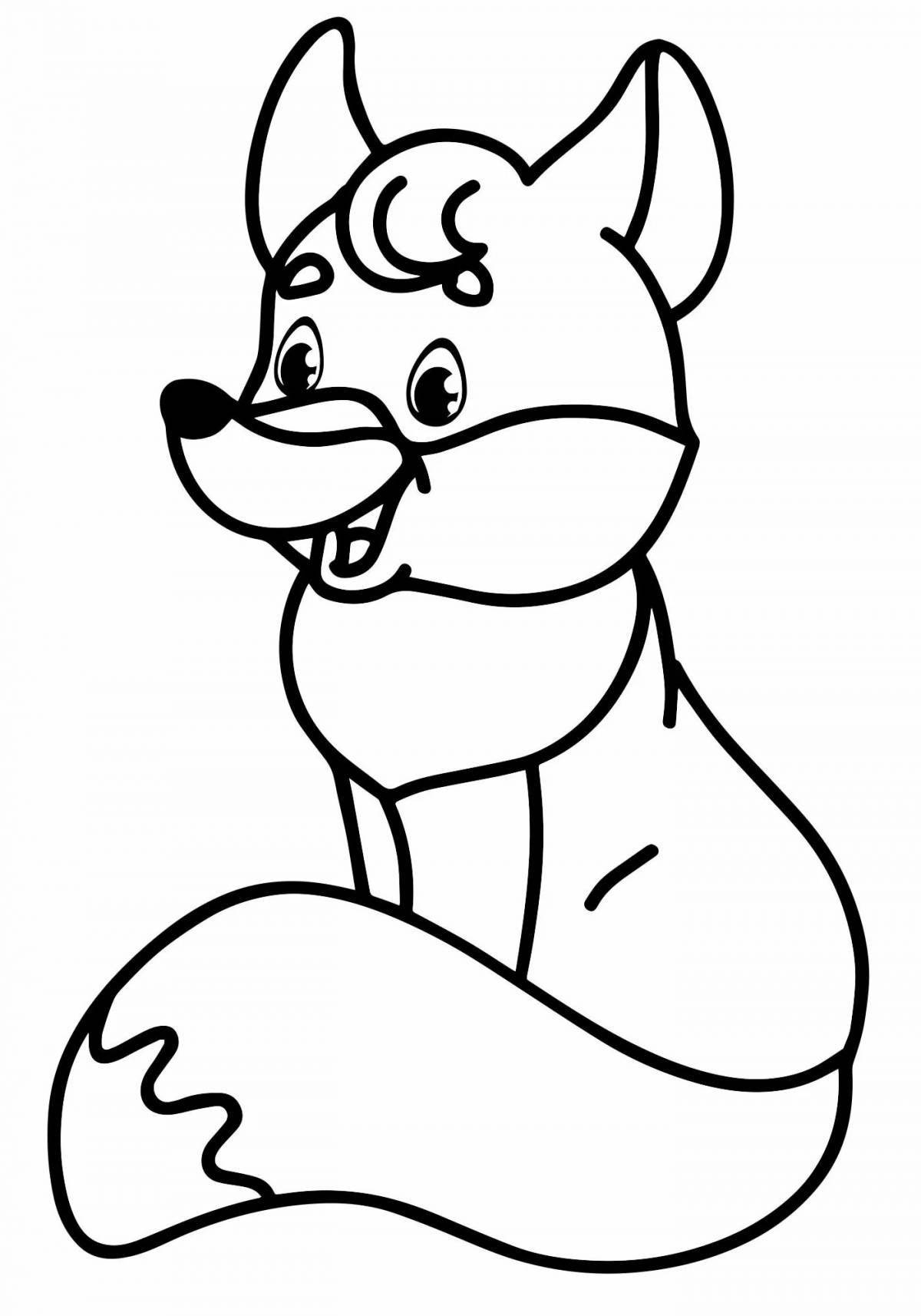 Attractive fox coloring book for kids