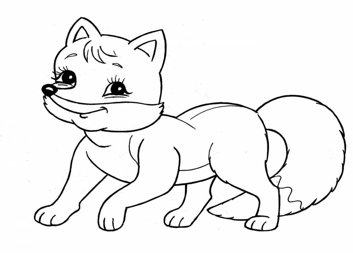 Humorous fox coloring book for kids