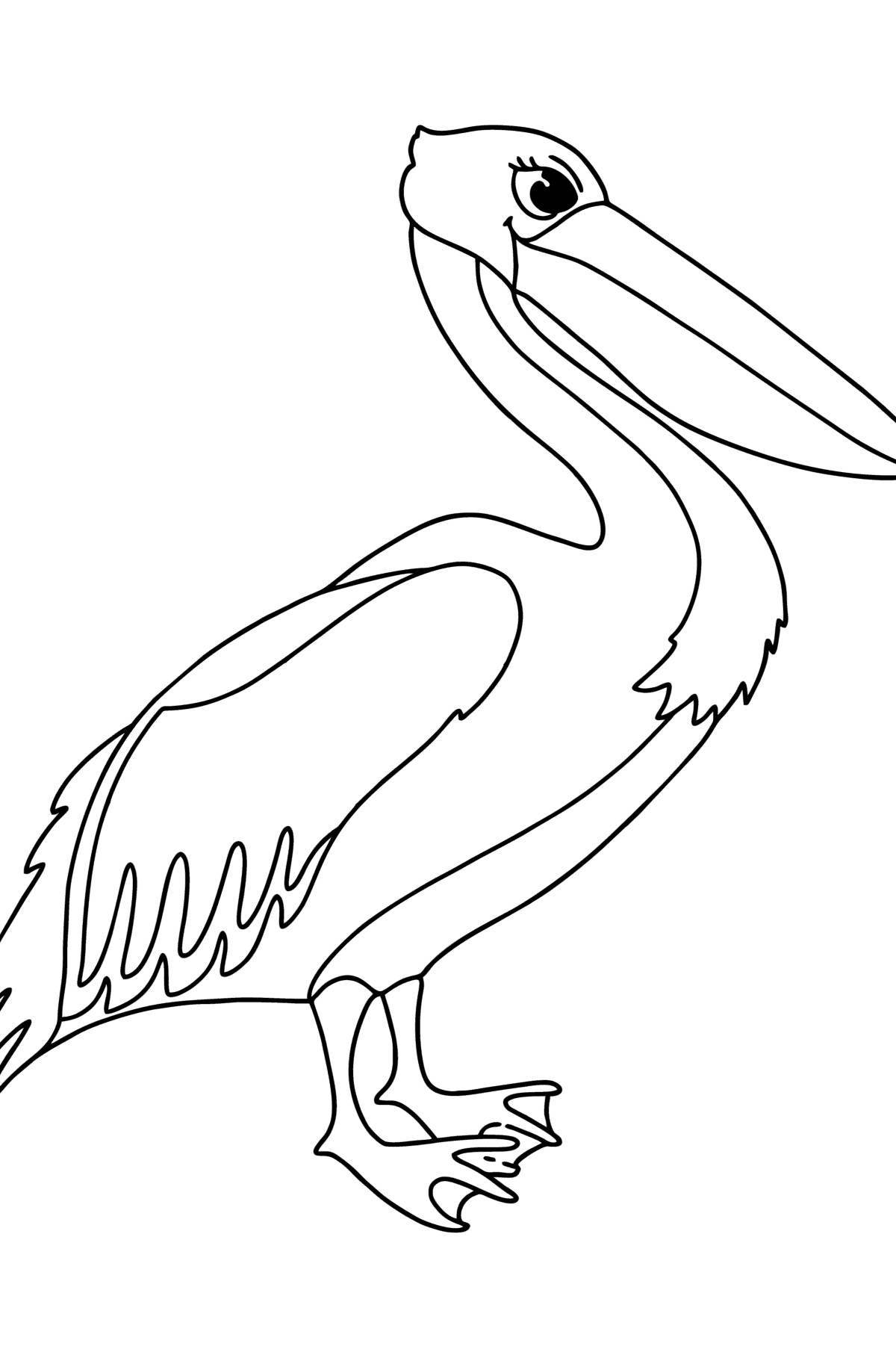 Выдающаяся раскраска пеликан для малышей