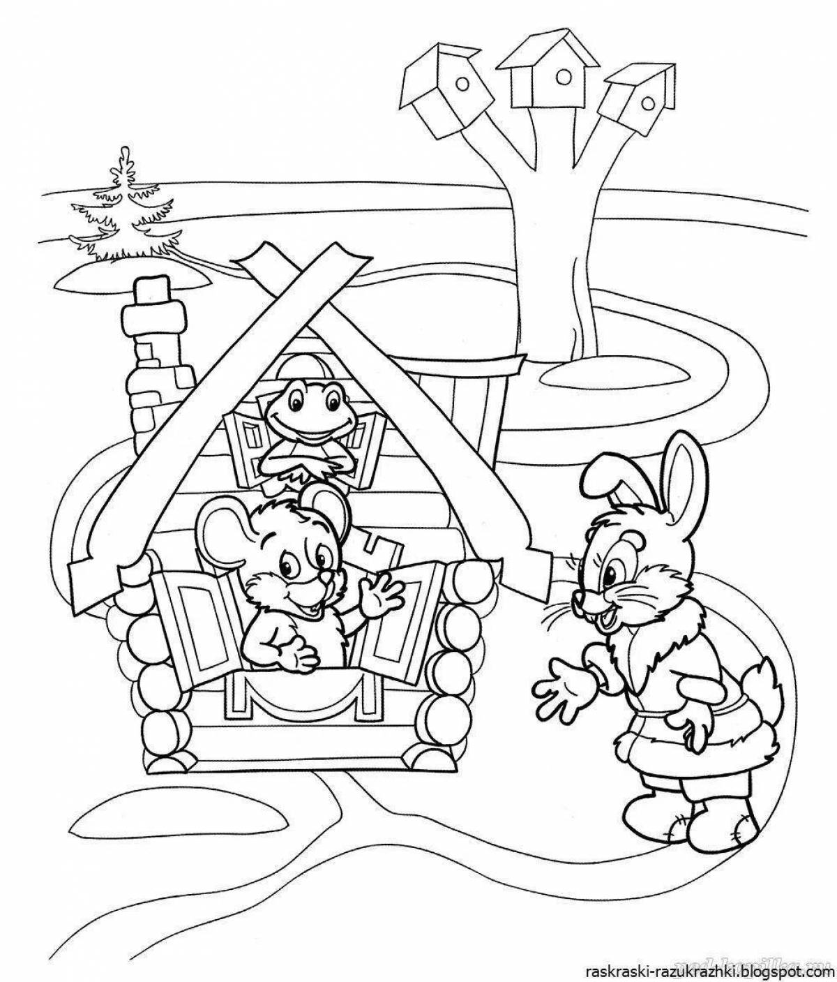 Amazing Teremok coloring pages for kids