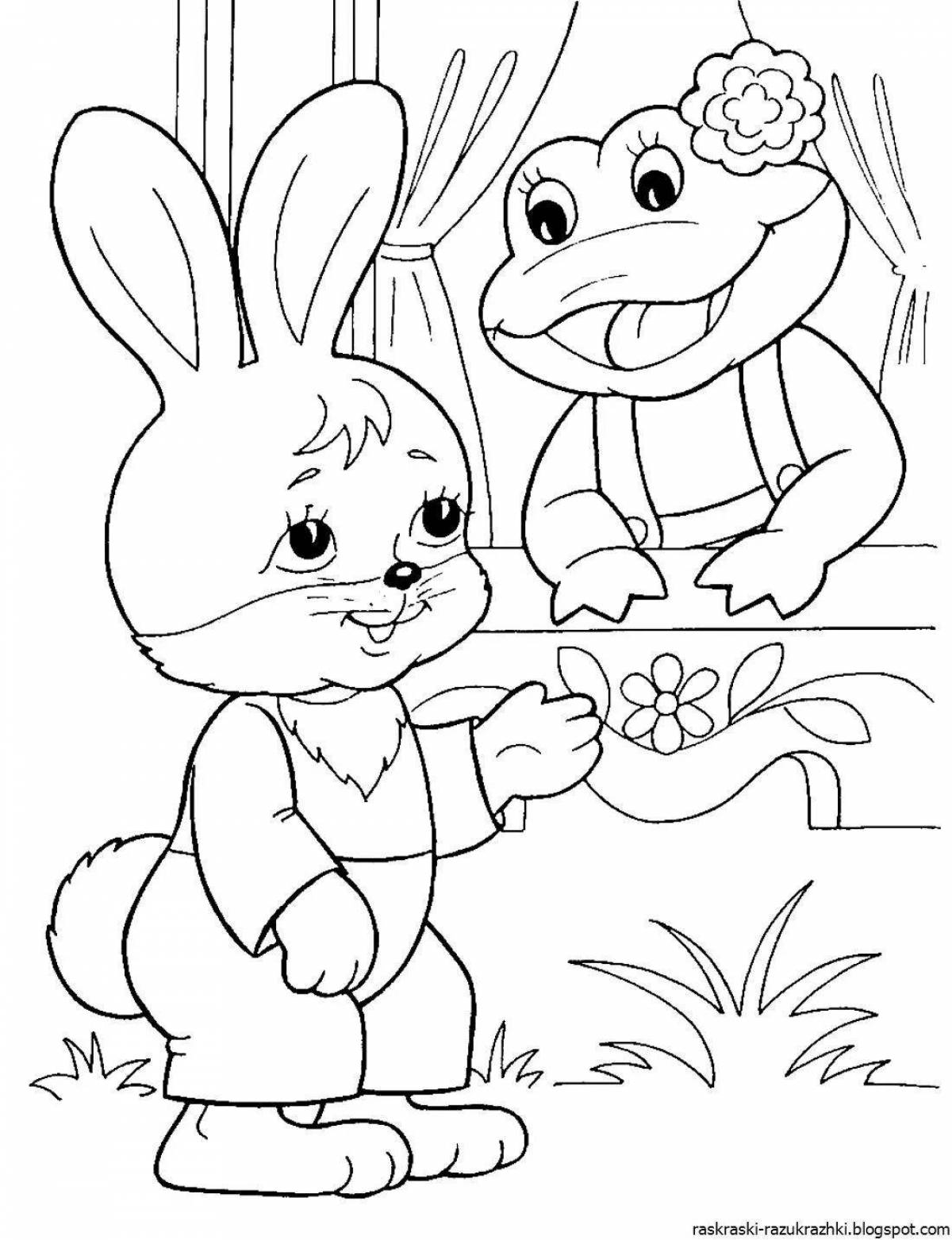 Color-fluffy teremok coloring book for children