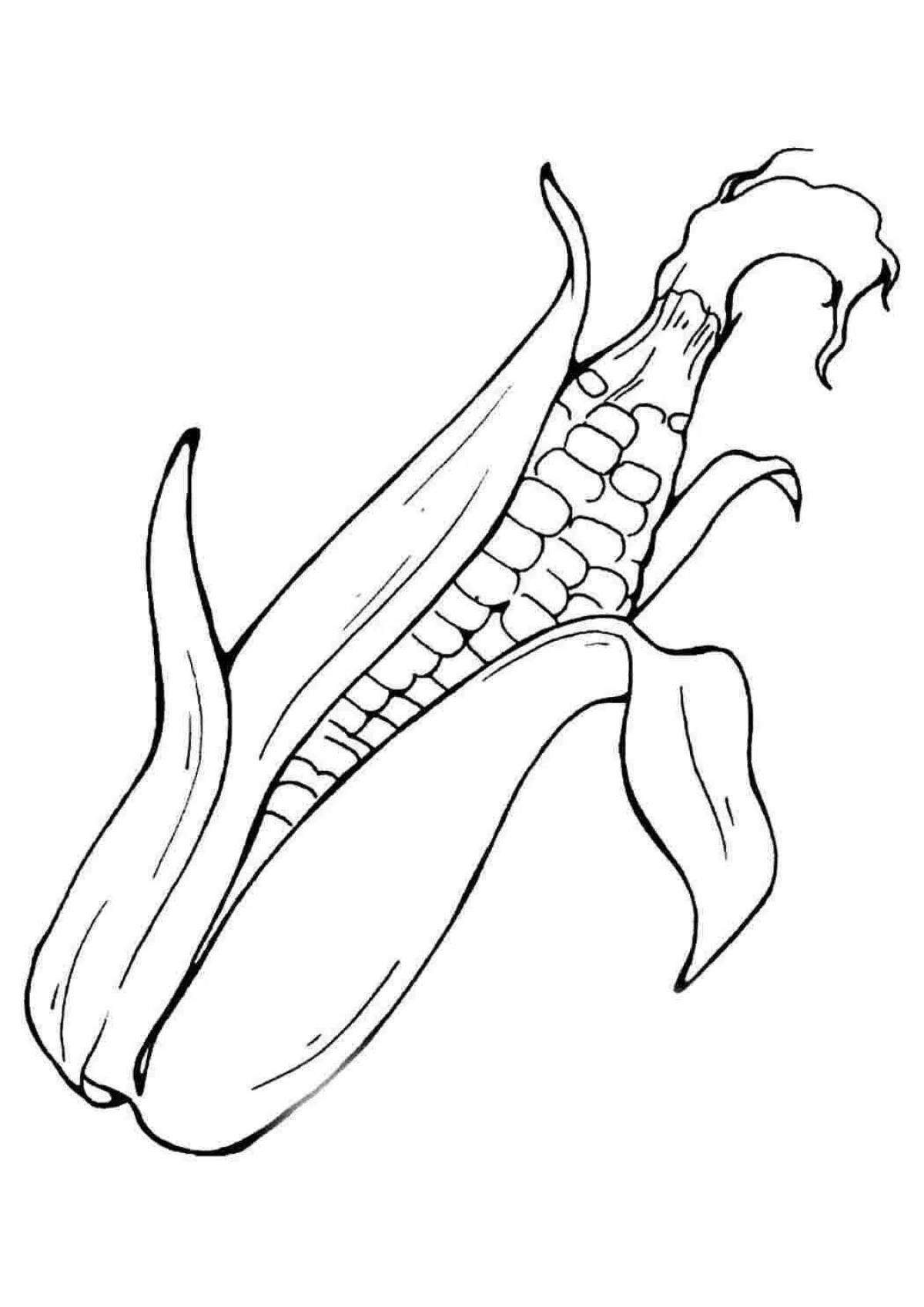 Colouring bright corn for children
