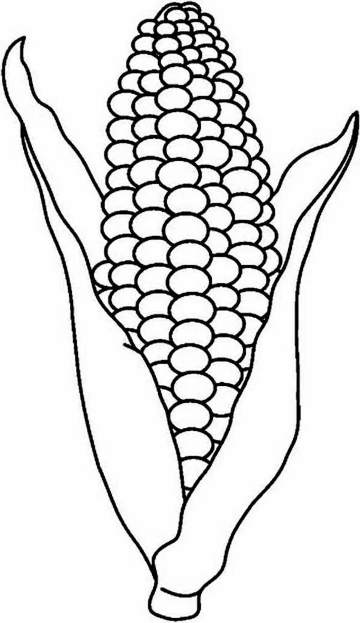 Great corn coloring book for kids