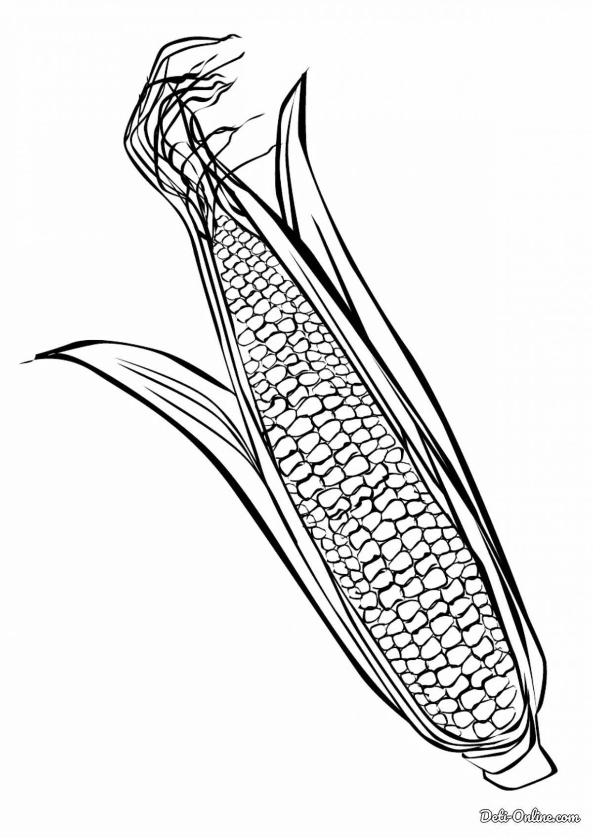 Big corn coloring book for kids