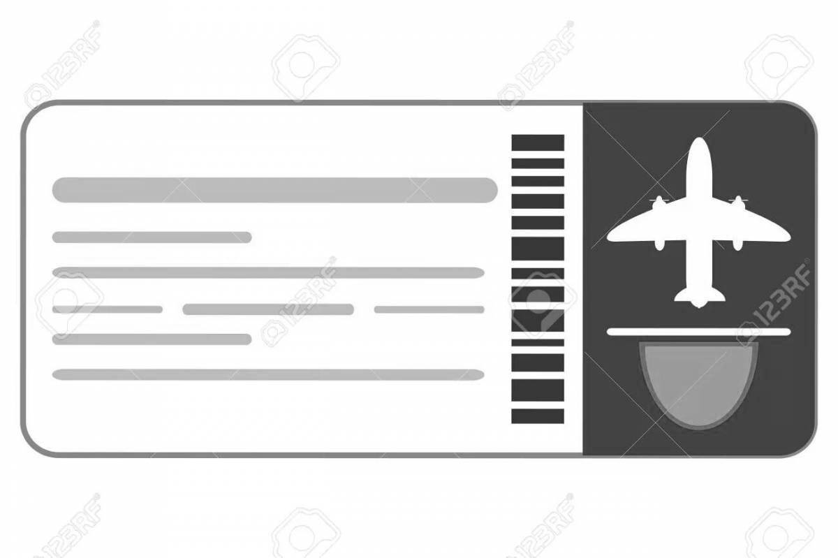 Vibrant youth ticket coloring page