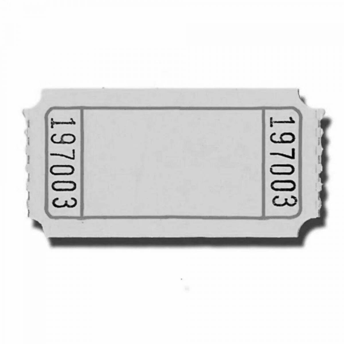 Sparkling tickets coloring for kids