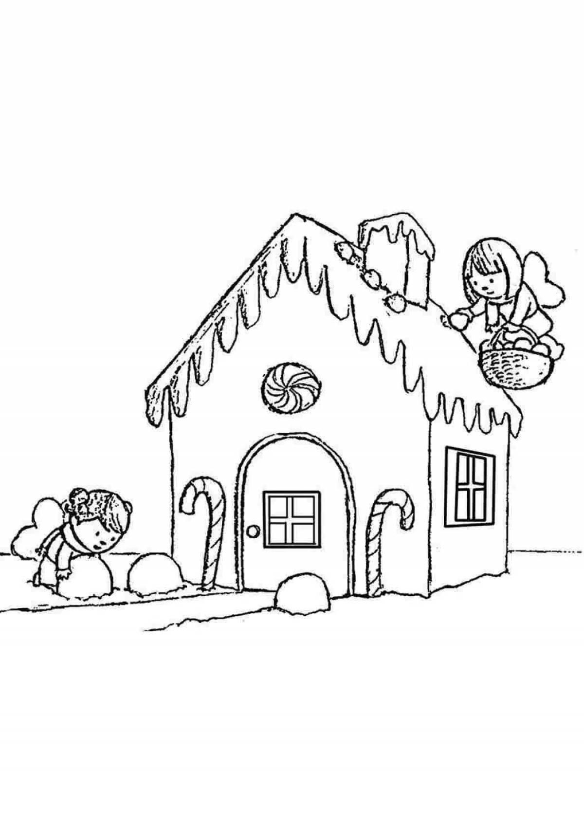 Glorious house coloring for girls