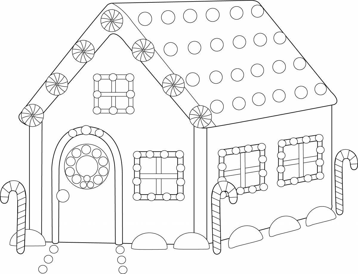 Coloring playful house for girls