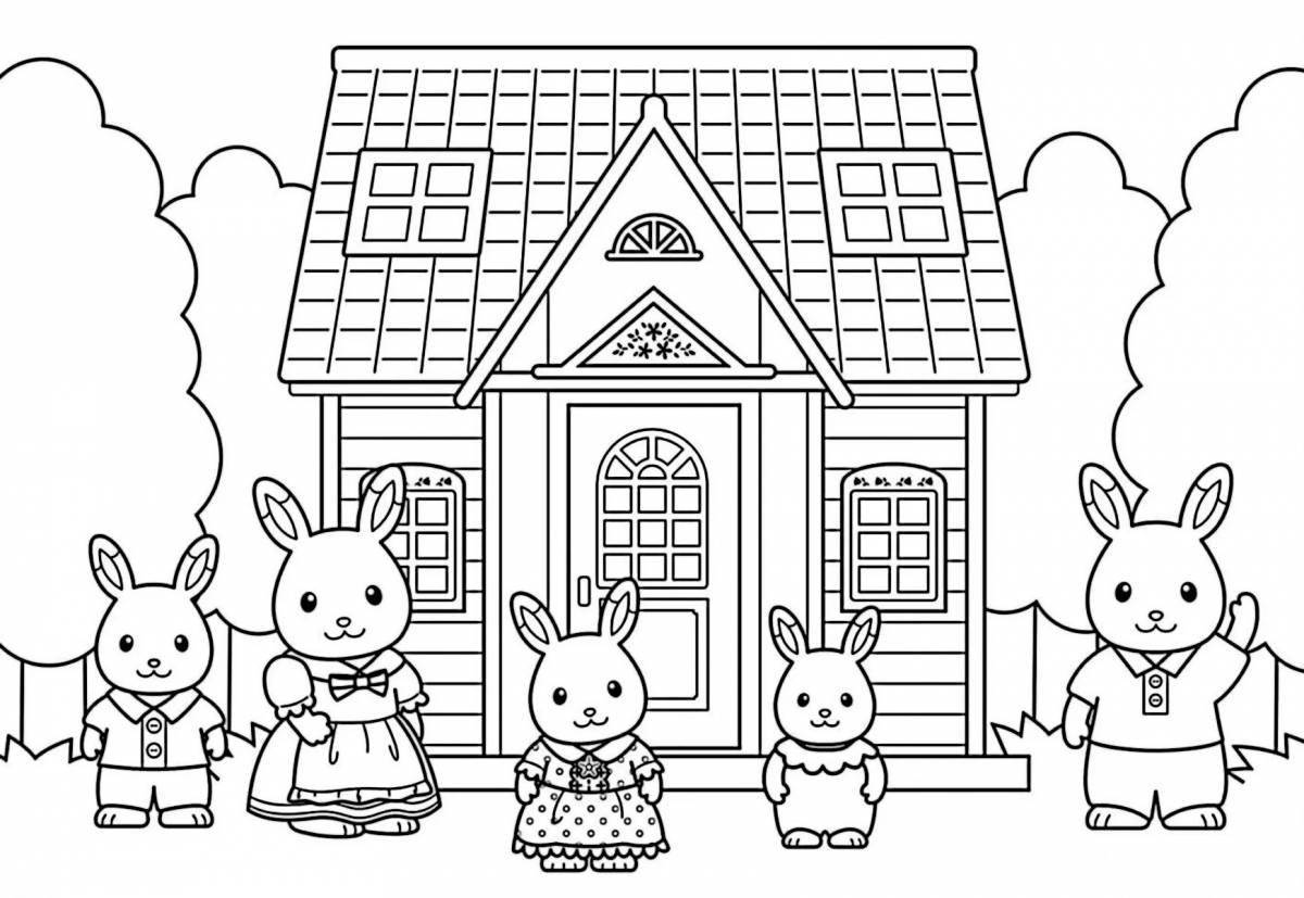 Colour house coloring for girls