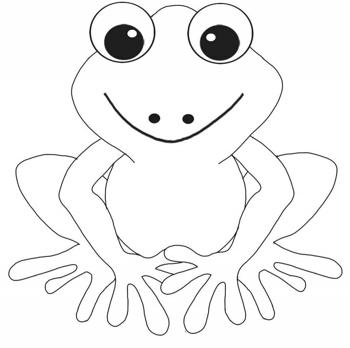 Exquisite frog coloring book for kids