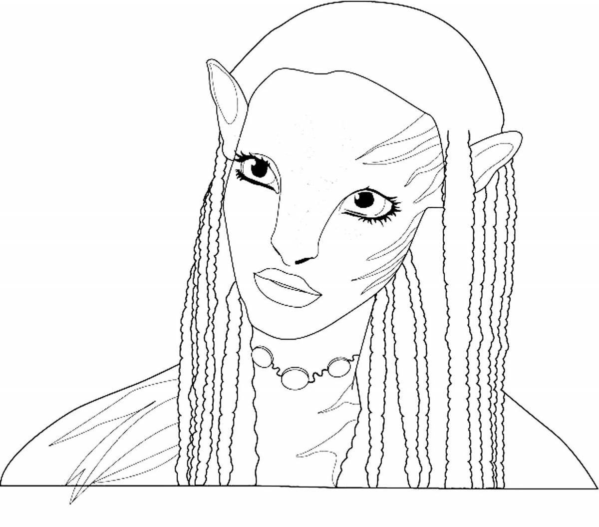 Adorable coloring book avatar for kids