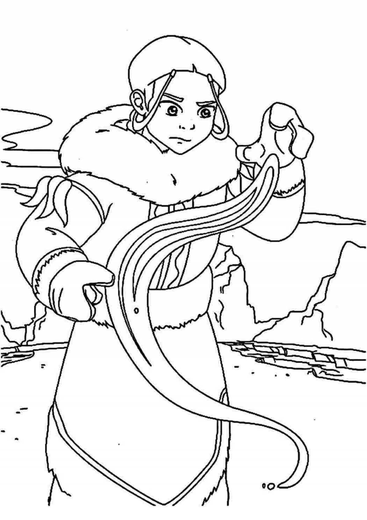 Color-explosion avatar coloring page for kids
