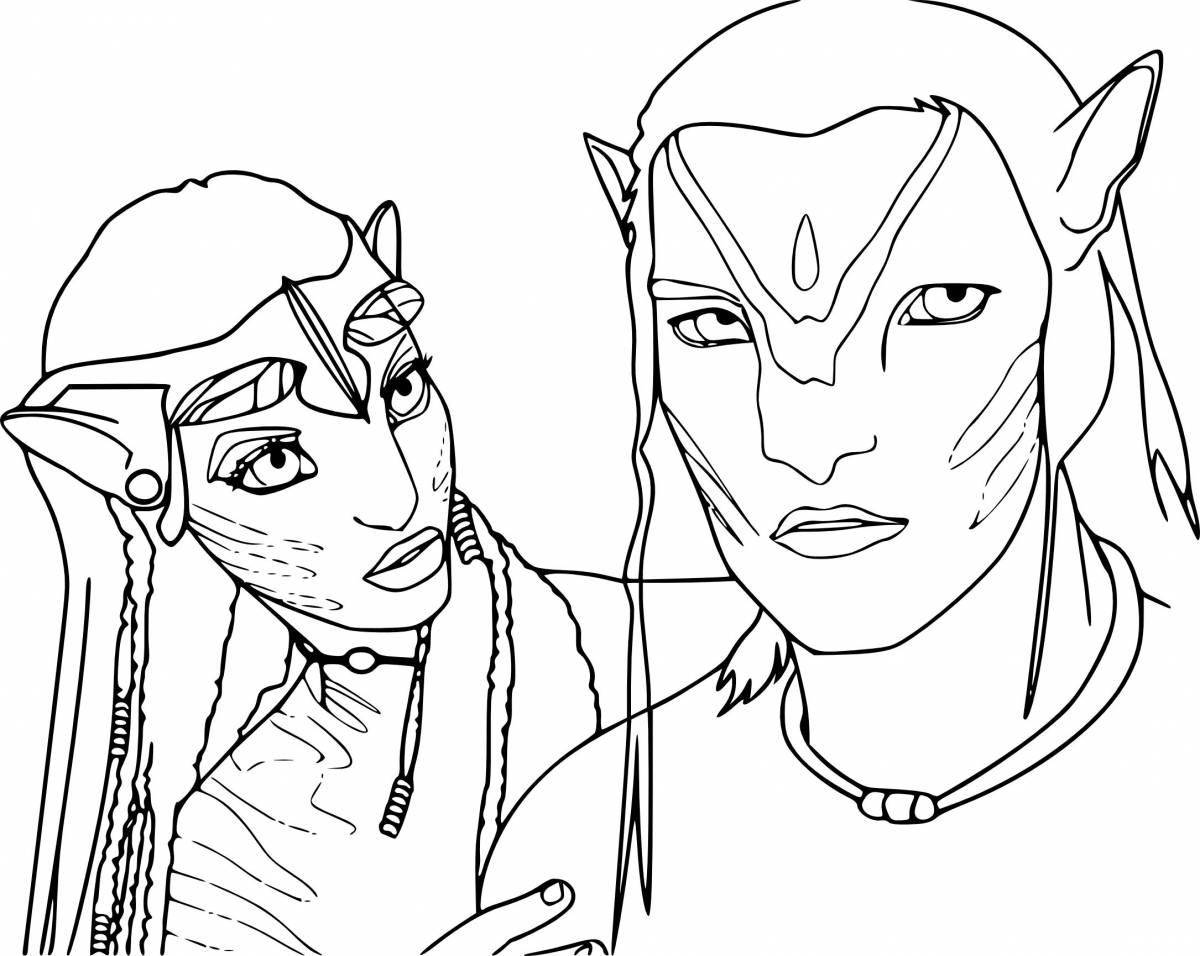 Color-joy avatar coloring page for kids