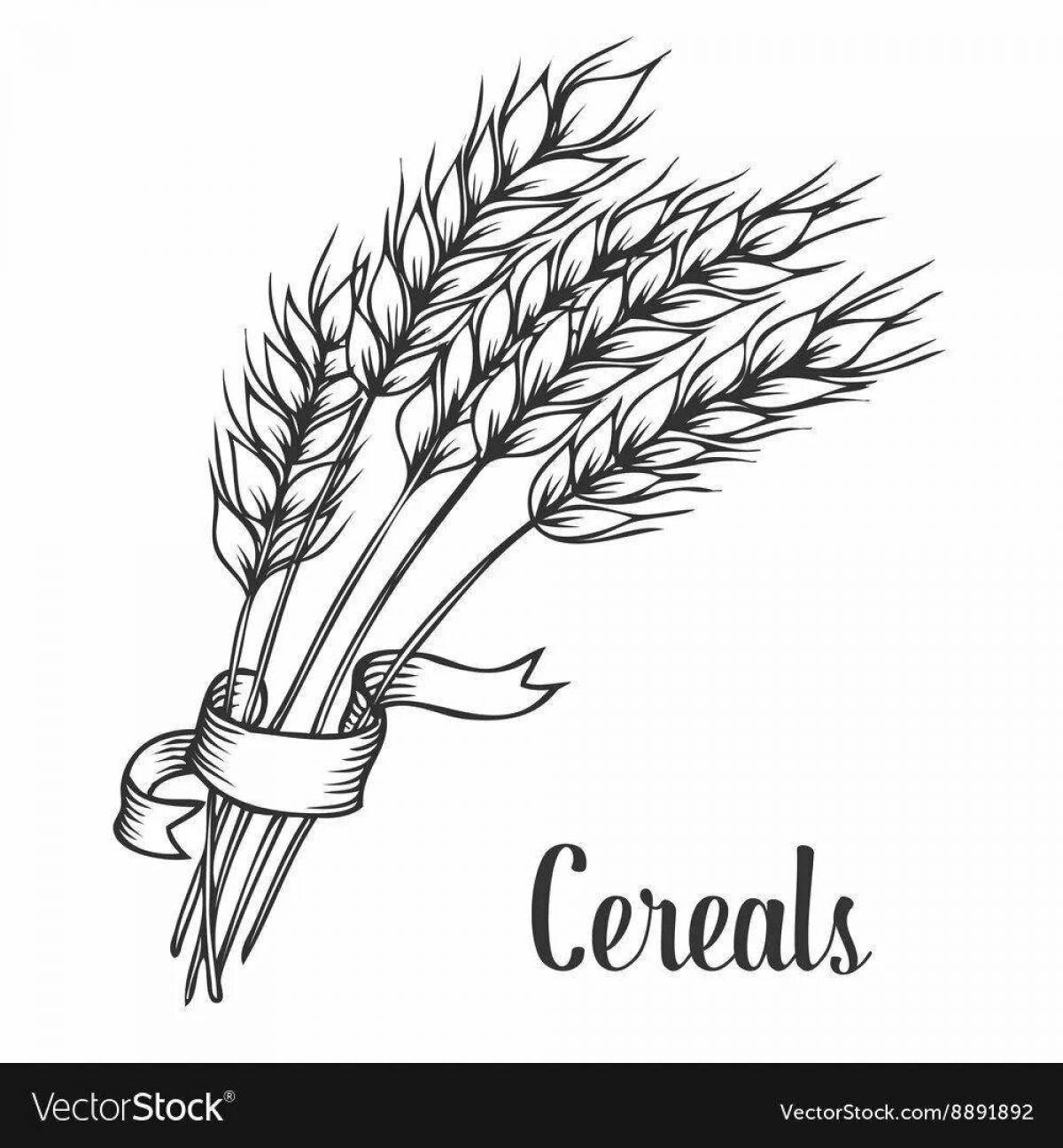 Fun coloring spikelet for kids