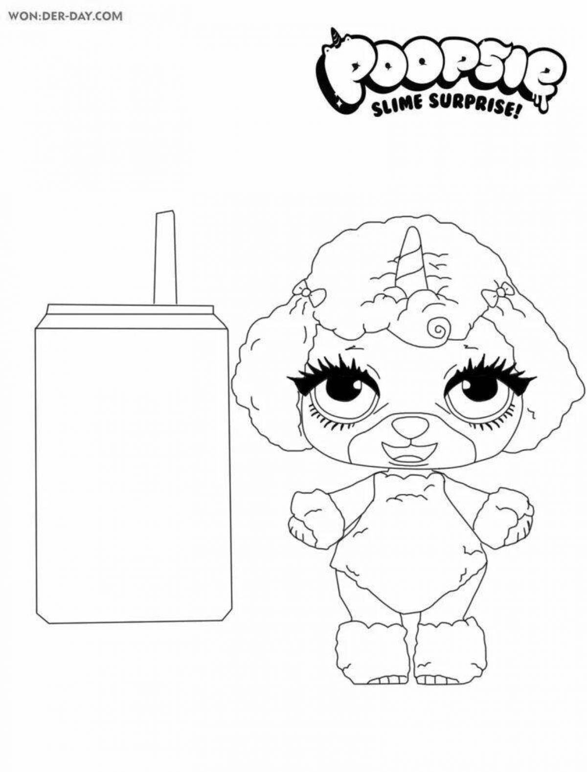 Coloring page mischievous puppy