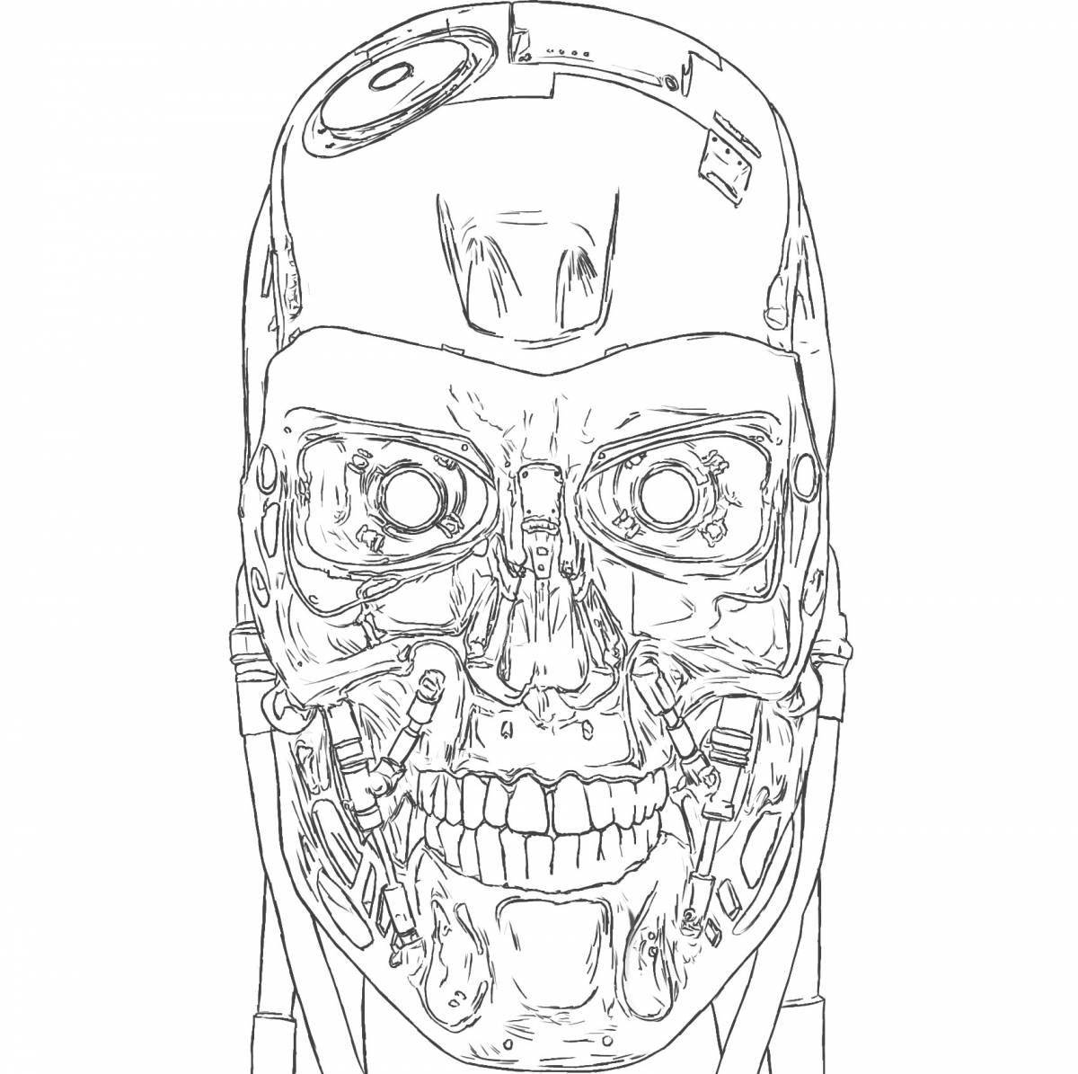 Amazing Terminator Coloring Page for Kids