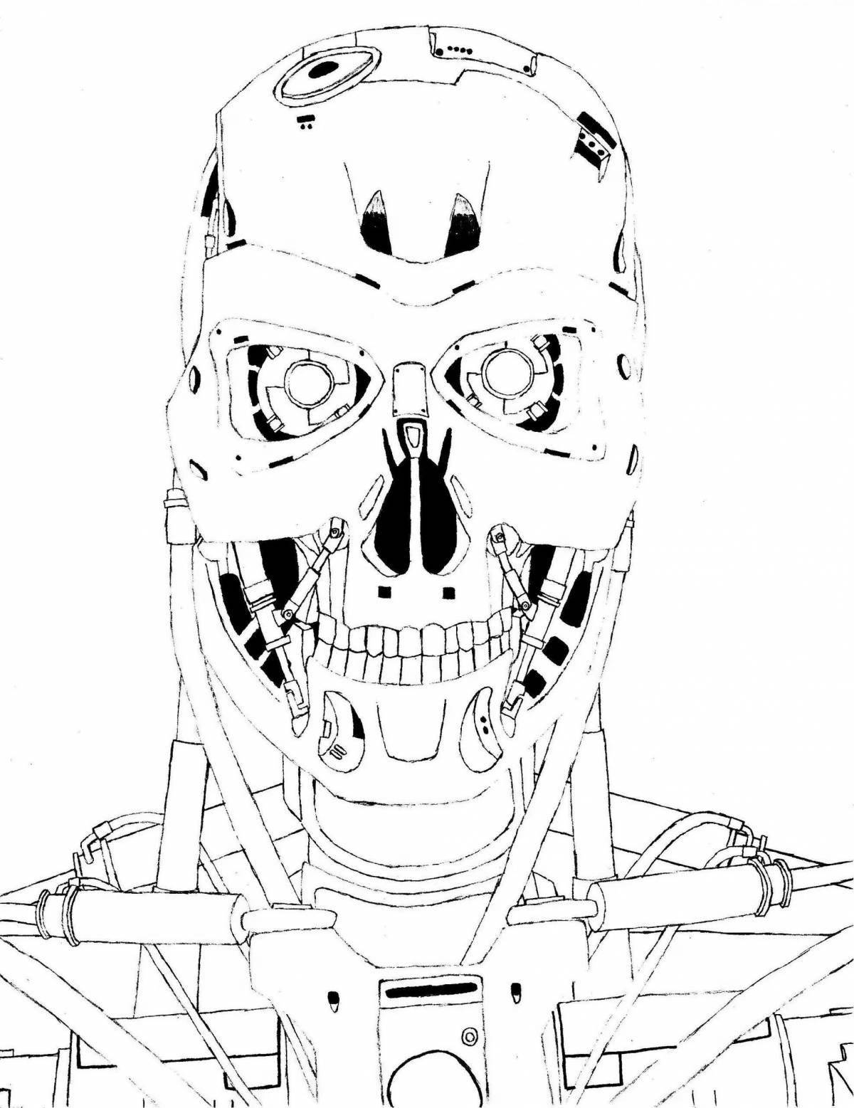 Amazing terminator coloring book for kids