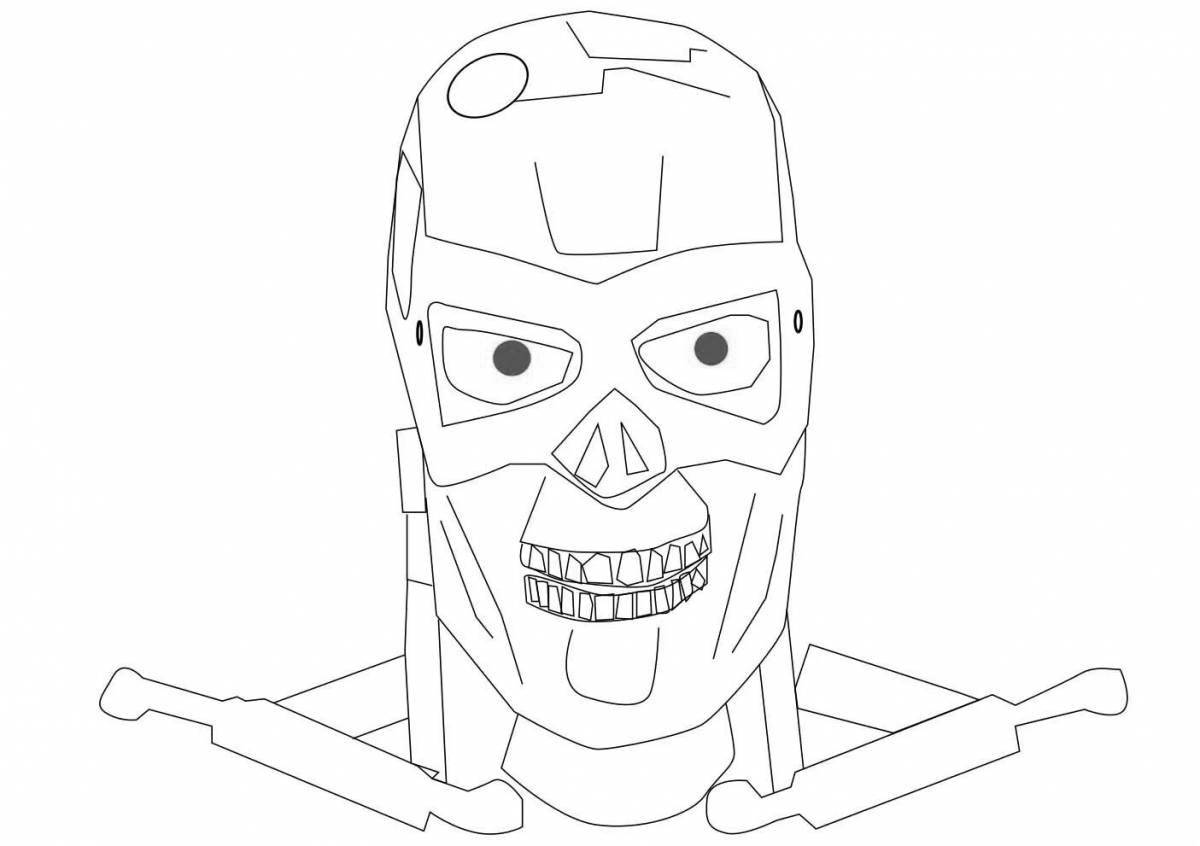Glorious terminator coloring pages for kids