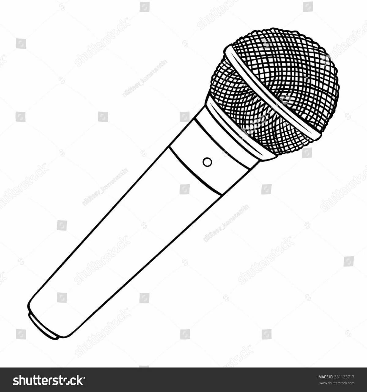 Microphone fun coloring for kids