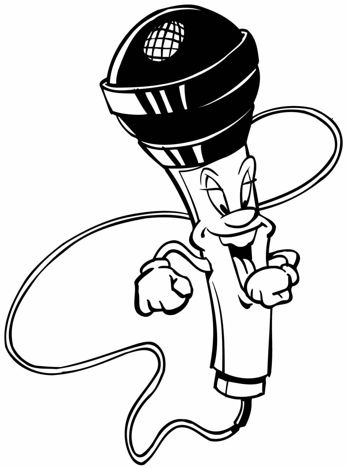 Creative microphone coloring for kids