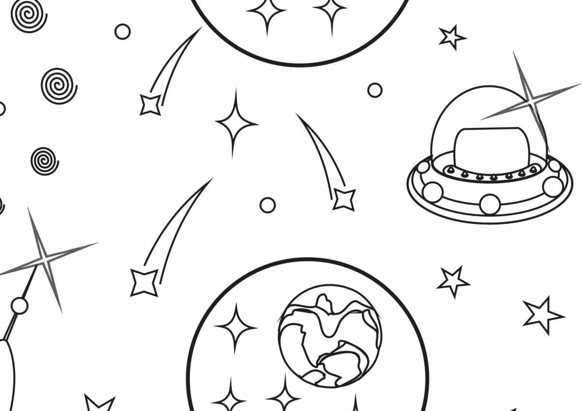 Great starry sky coloring book for kids