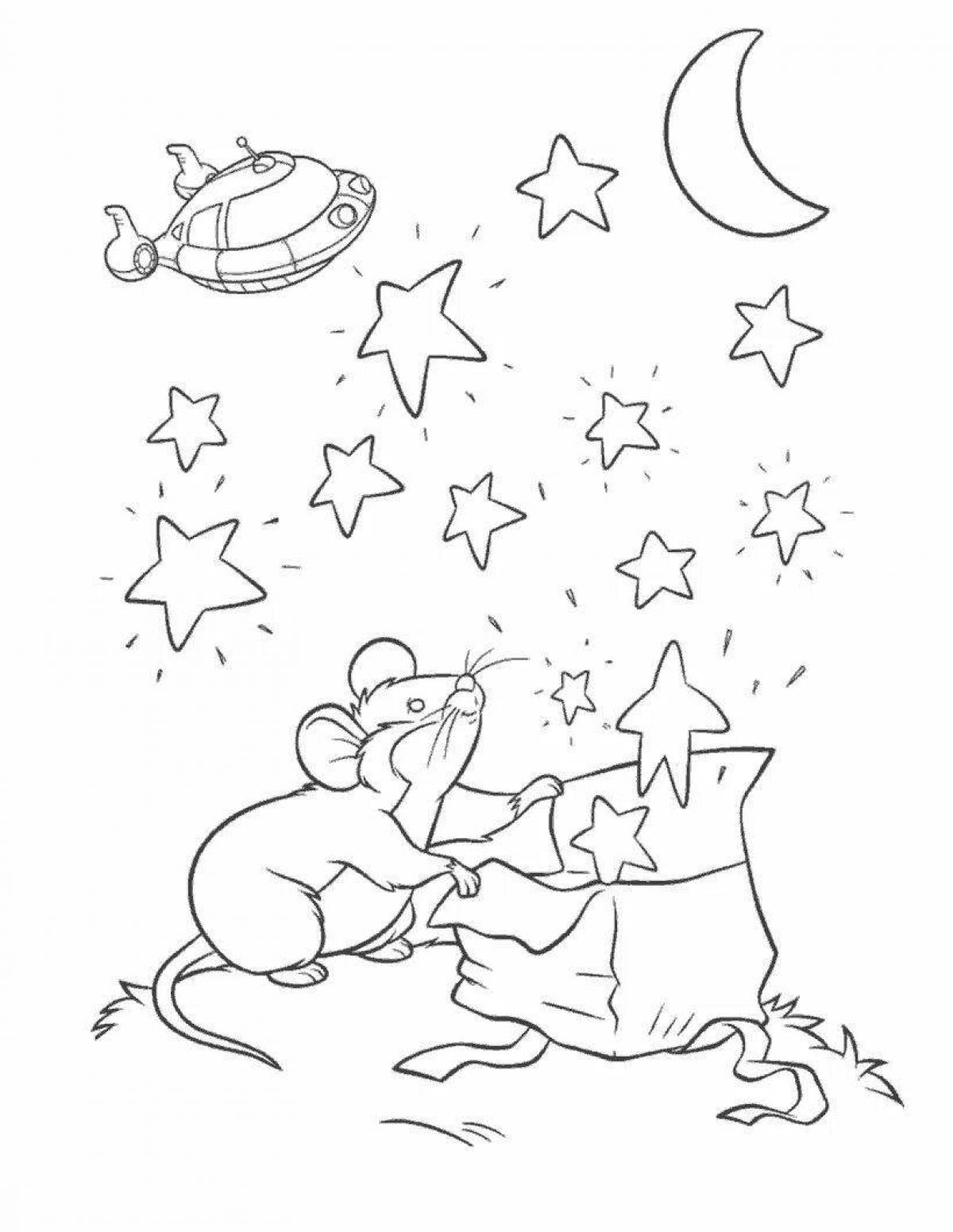 Tempting starry sky coloring book for kids