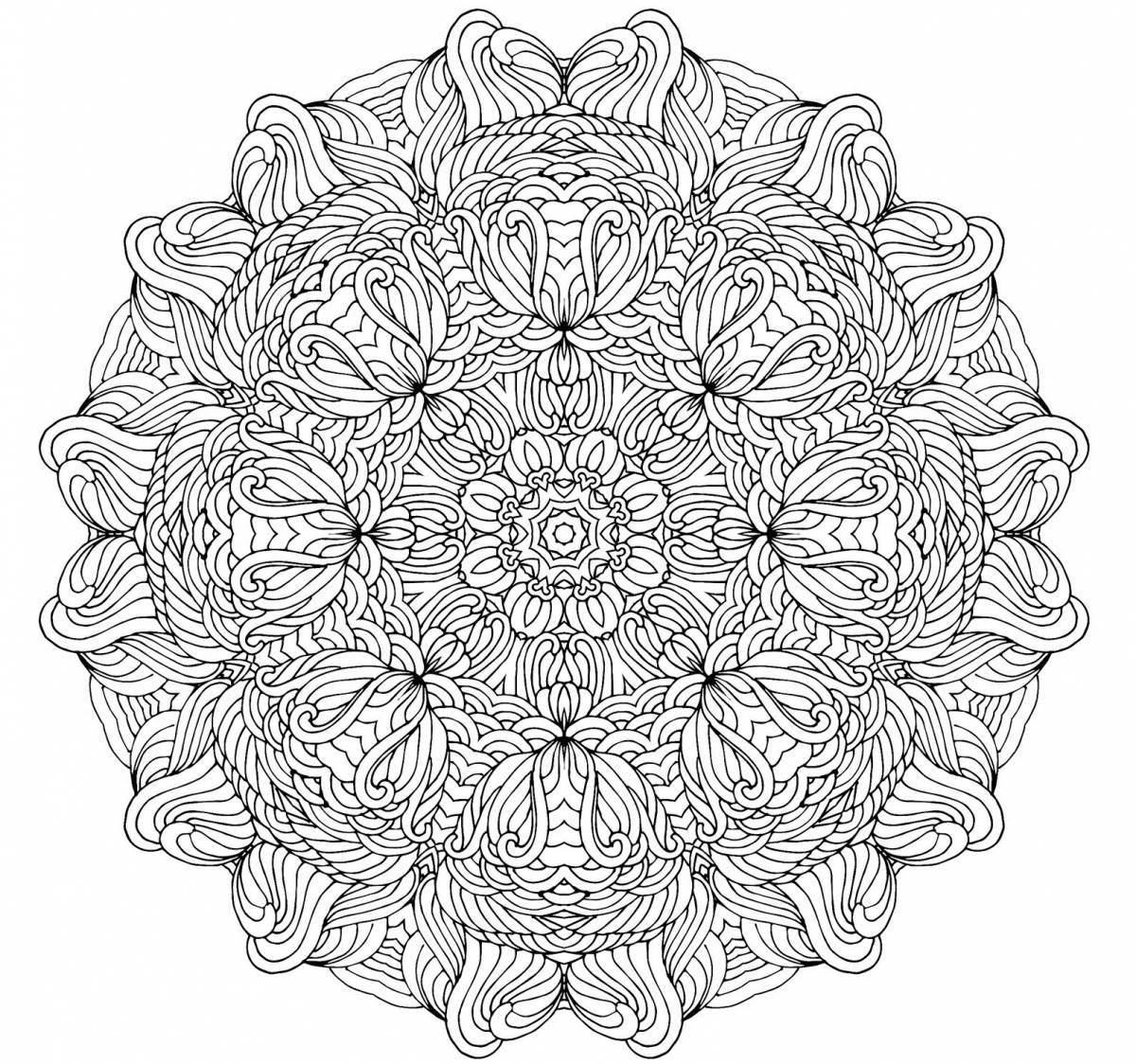 Glitter Mandala Coloring for Adults en