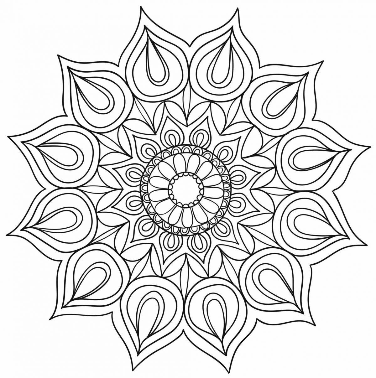 Delightful Mandala Coloring Page for Adults en