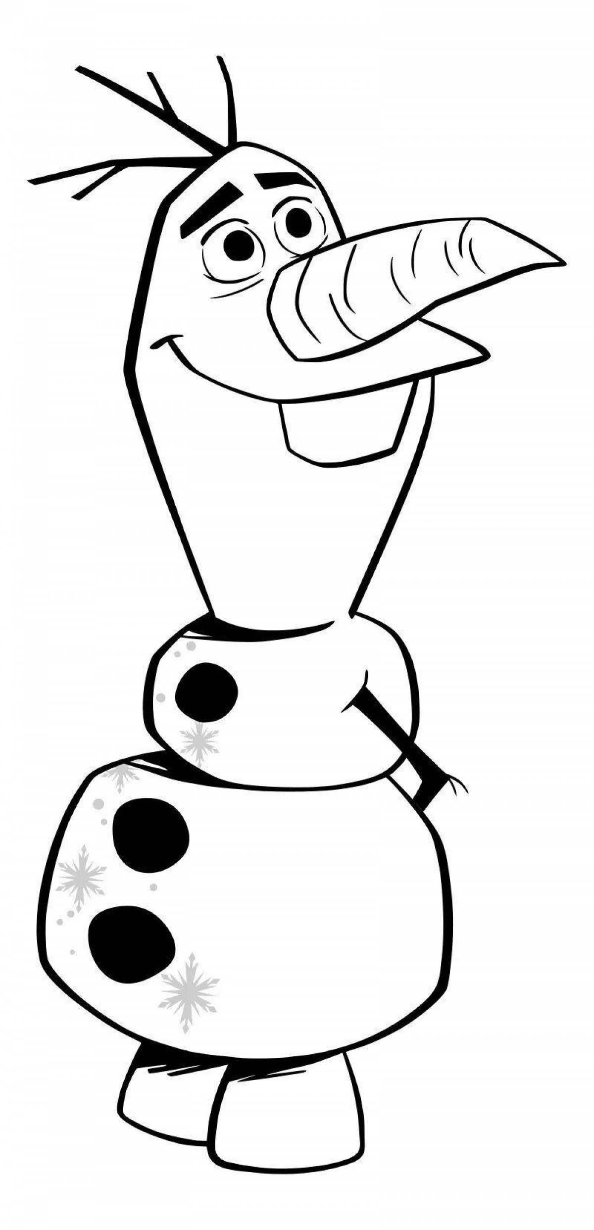 Olaf's happy coloring for kids