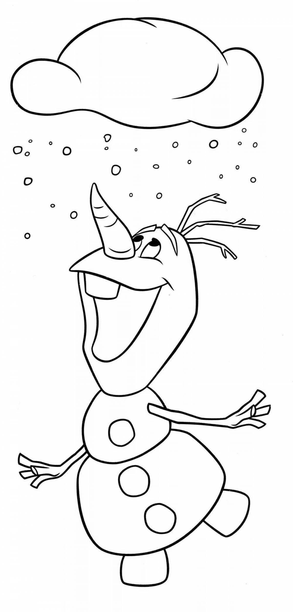 Olaf bright coloring for kids