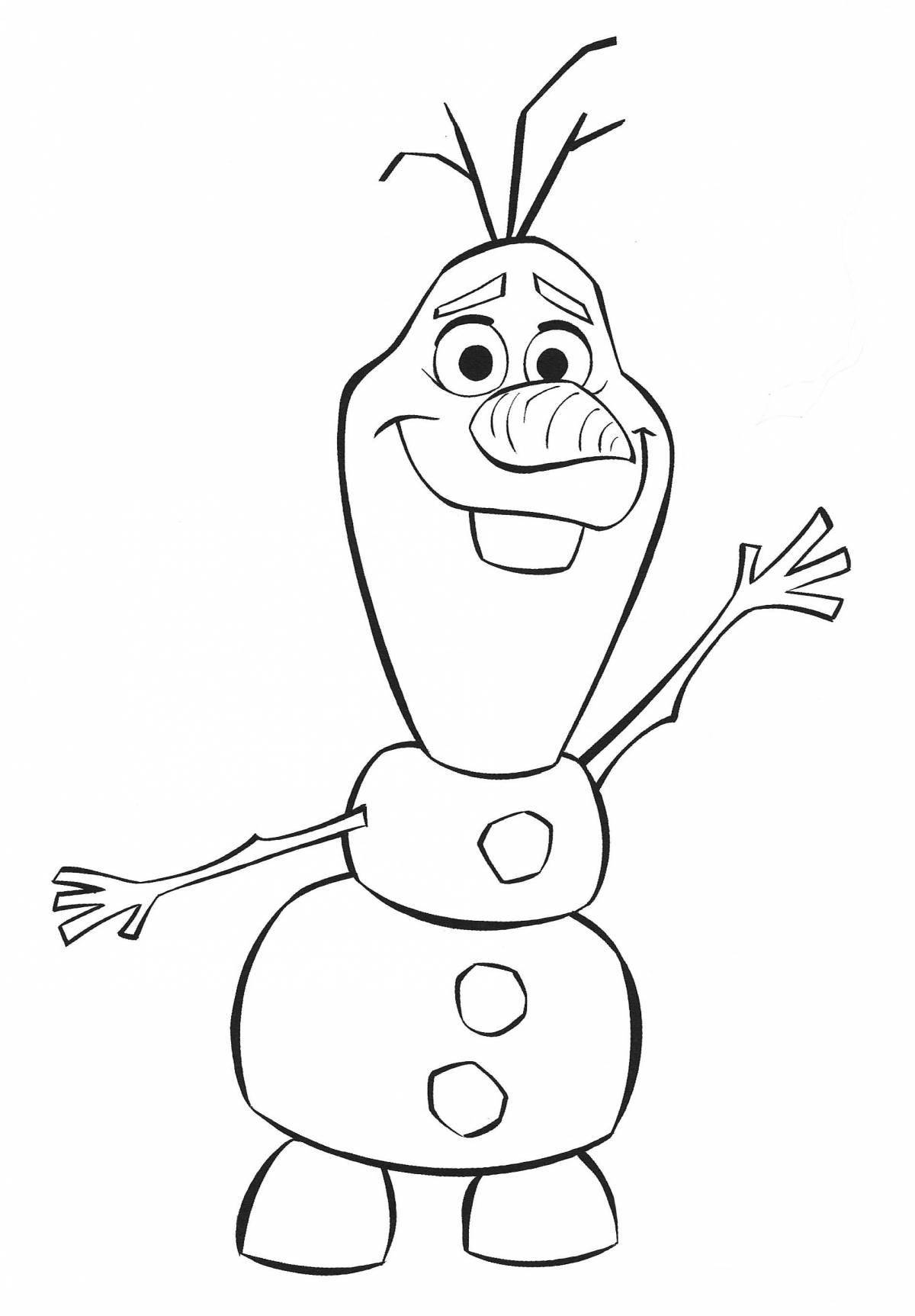 Olaf inspirational coloring book for kids