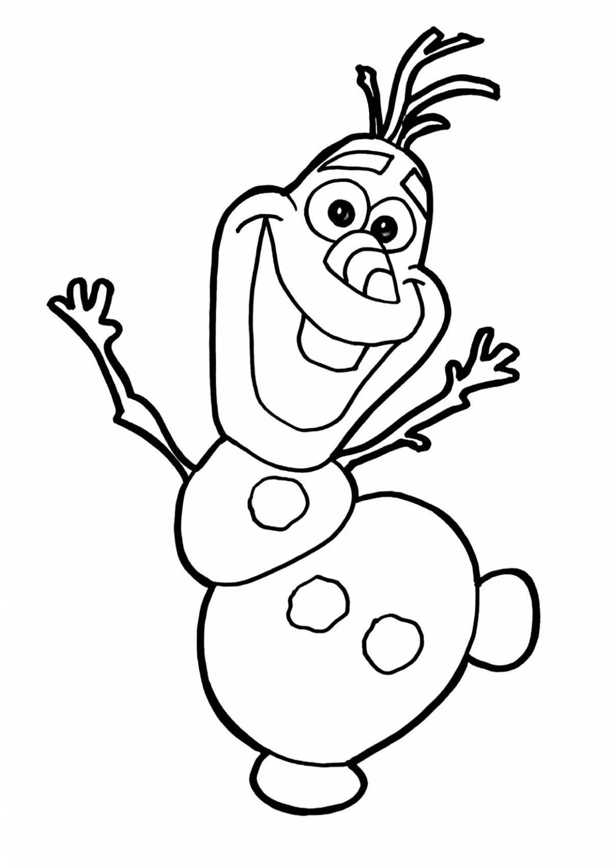Great olaf coloring book for kids